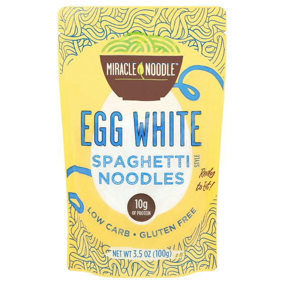 Miracle Noodle Egg White Spaghetti Noodles, 3.5 oz, 4-count