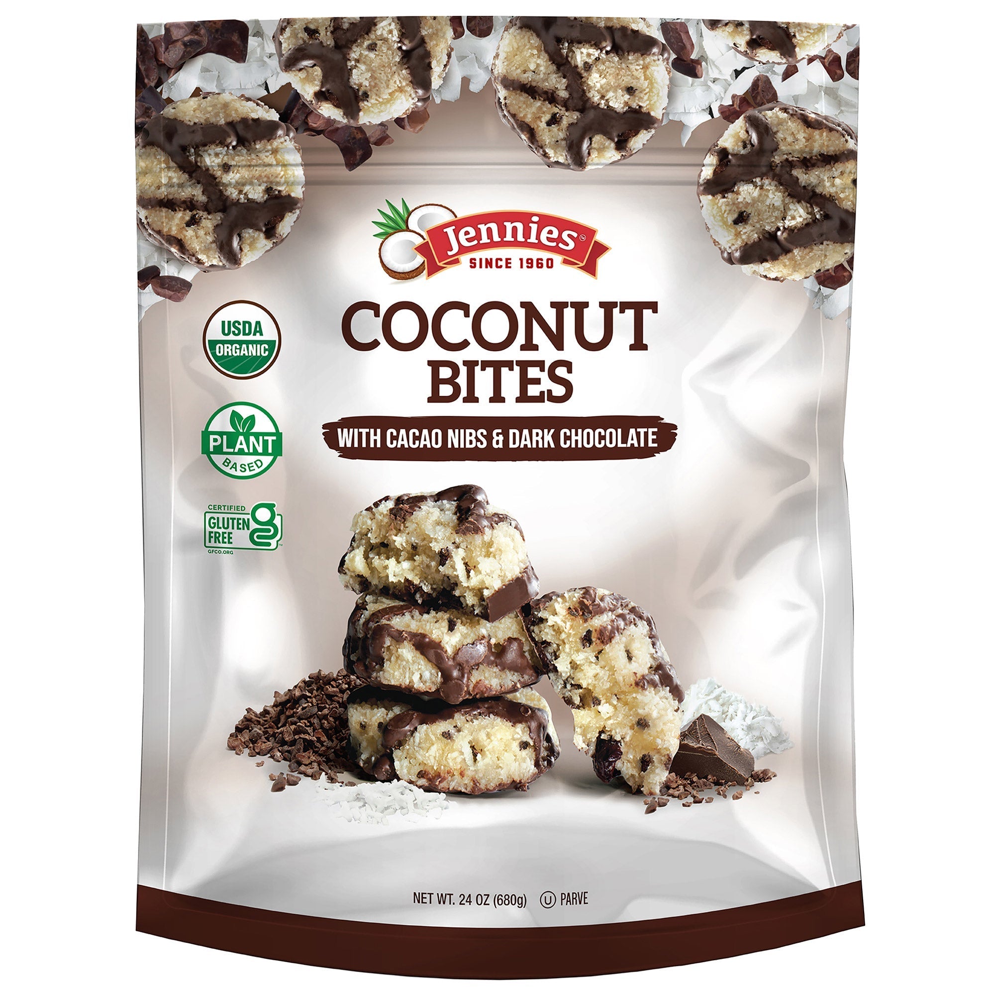 Jennies Organic Coconut Cacao Bite, 24 oz