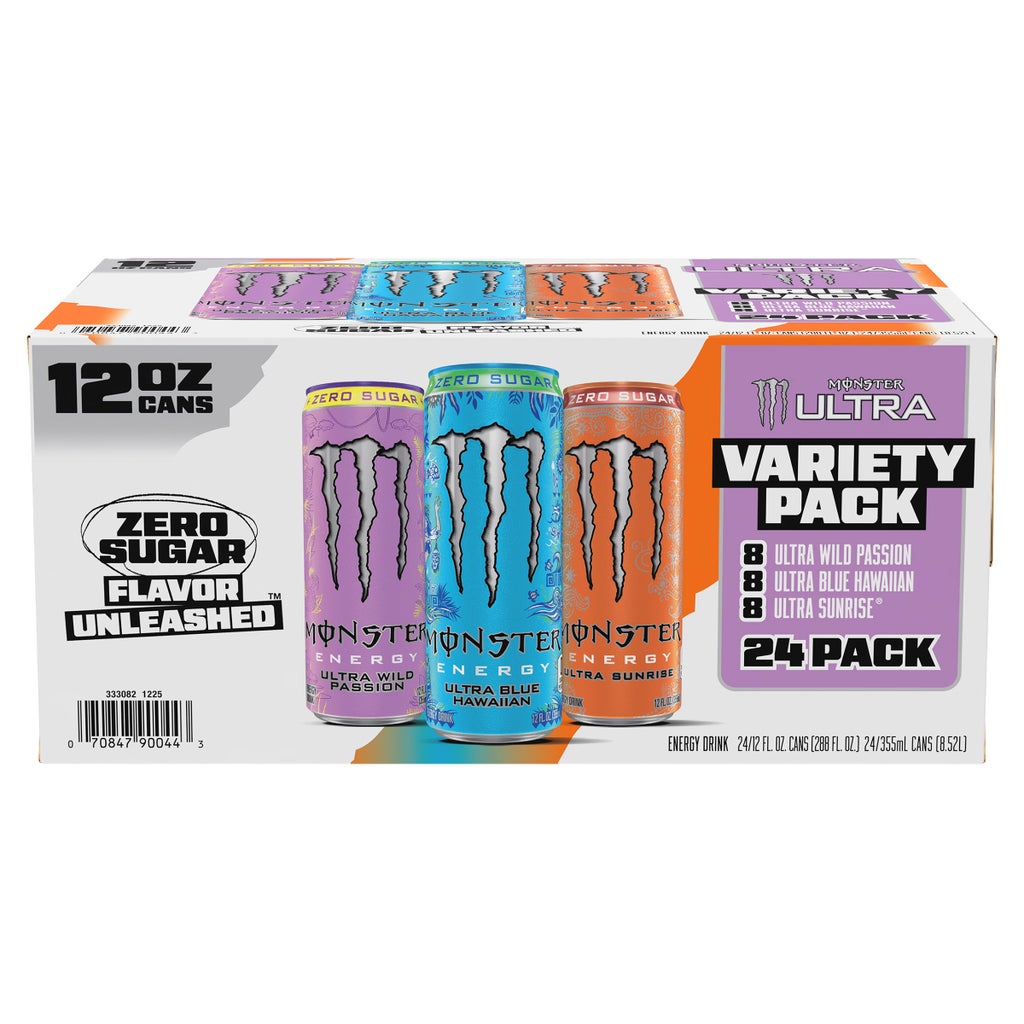 Monster Energy Drink, Ultra Variety Pack, 12 fl oz, 24-count