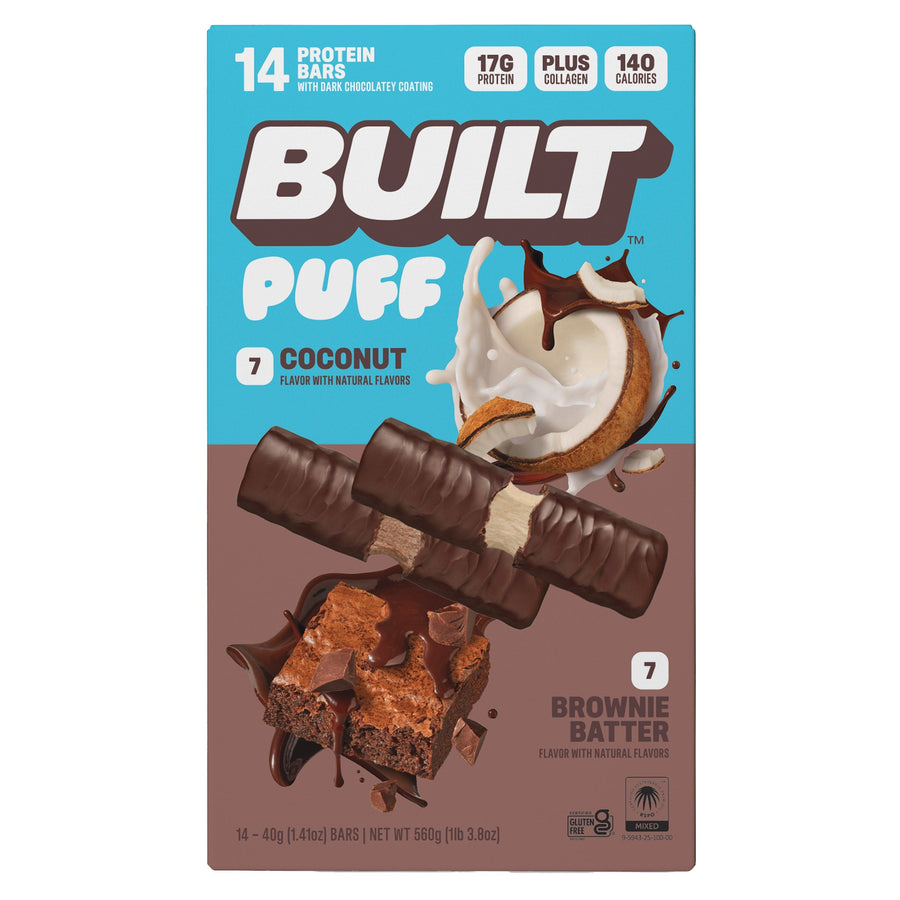 BUILT Puff Protein Bar, Assorted Flavor, 1.41 oz
