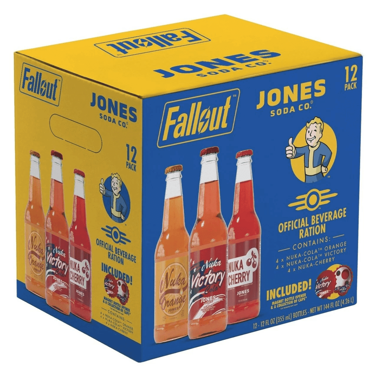 Jones Soda Co. Fallout Official Beverage Ration Variety Pack, 12 fl oz, 12-count