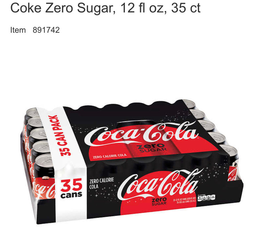 Coke Zero Sugar, 12 fl oz, 35-count
