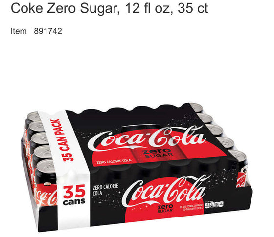 Coke Zero Sugar, 12 fl oz, 35-count