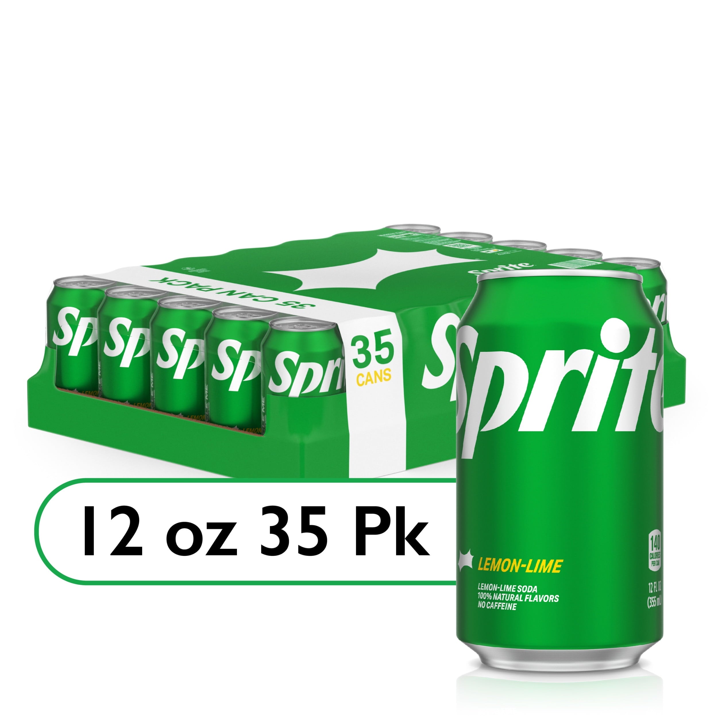 Sprite Lemon-Lime Caffeine Free Soda Soft Drink Cans, 12 fl oz, 35-count
