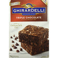 Ghirardelli, Triple Chocolate Premium Brownie Mix, 6-Count