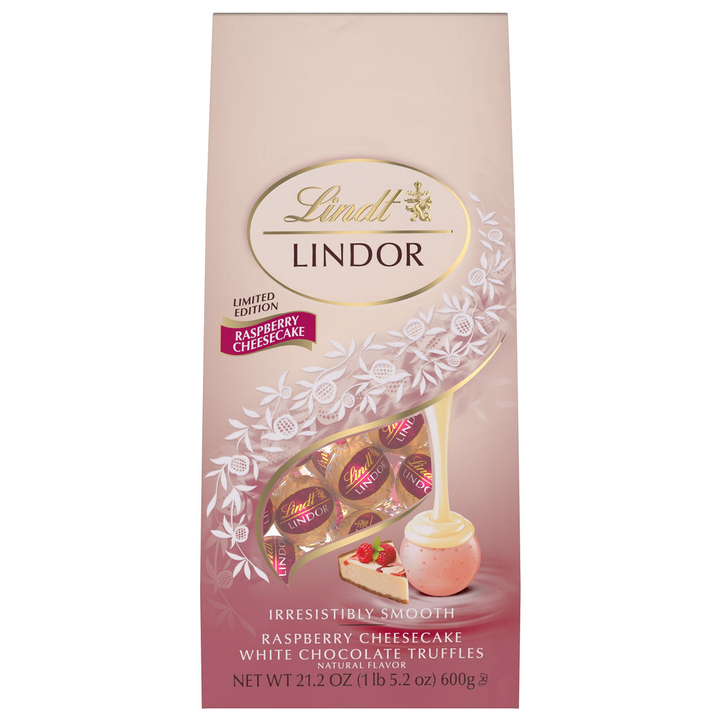Lindt Lindor Raspberry Cheesecake White Chocolate Truffles, 21.2 oz