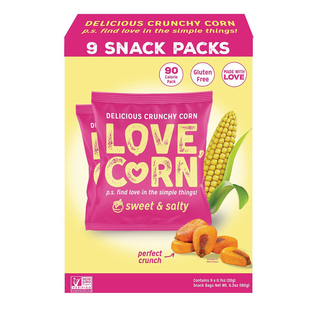 Love, Corn Crunchy Corn Variety Pack, 0.7 oz, 30-count