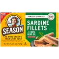 Season Sardine Fillets In 100% Olive Oil, Wild Caught, Skinless & Boneless, 4.375 oz, 6-Count
