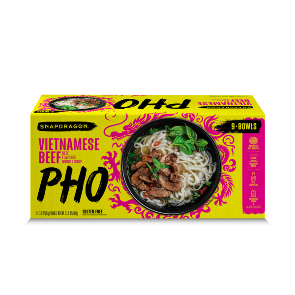 Snapdragon Foods Vietnamese Pho Bowls, 3.1 oz, 9-count