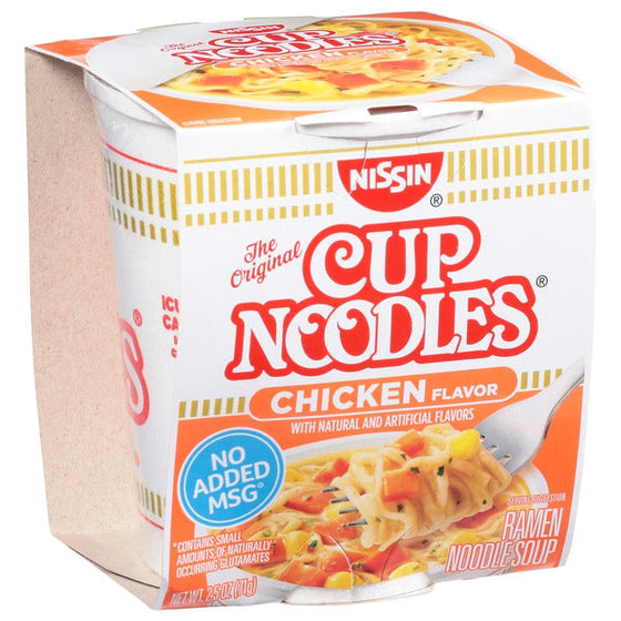 Nissin Cup Noodles, Chicken, 2.5 oz, 24-count