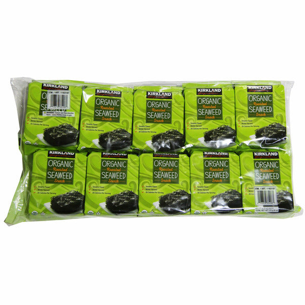 Organic Roasted Seaweed, 0.6 oz, 10-count