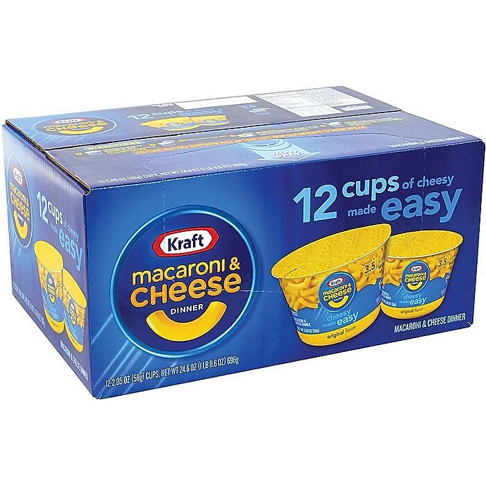 Kraft, Macaroni & Cheese Dinner Cup, 2.05 oz, 12-Count