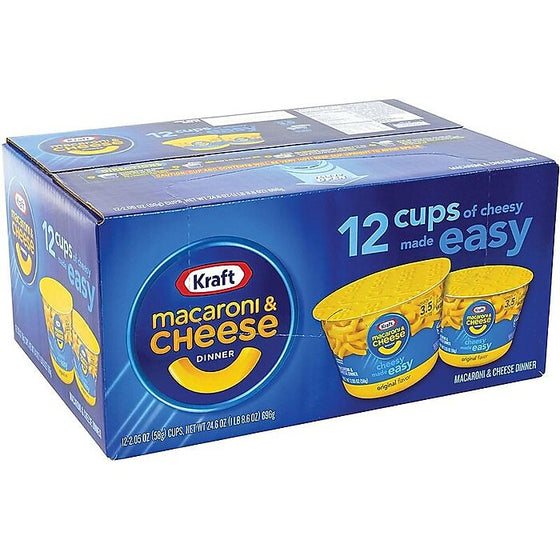 Kraft, Macaroni & Cheese Dinner Cup, 2.05 oz, 12-Count