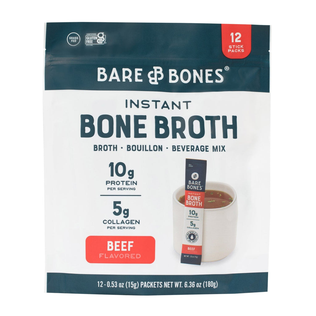 Bare Bones Beef Bone Broth Sticks, 12-count