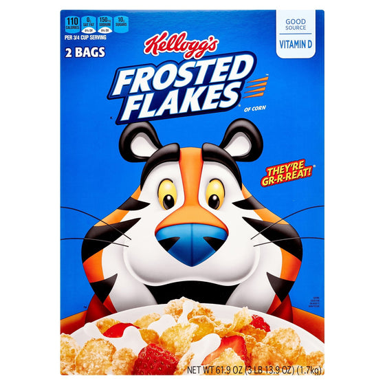 Kellogg's Frosted Flakes Cereal, 30.95 oz, 2-count