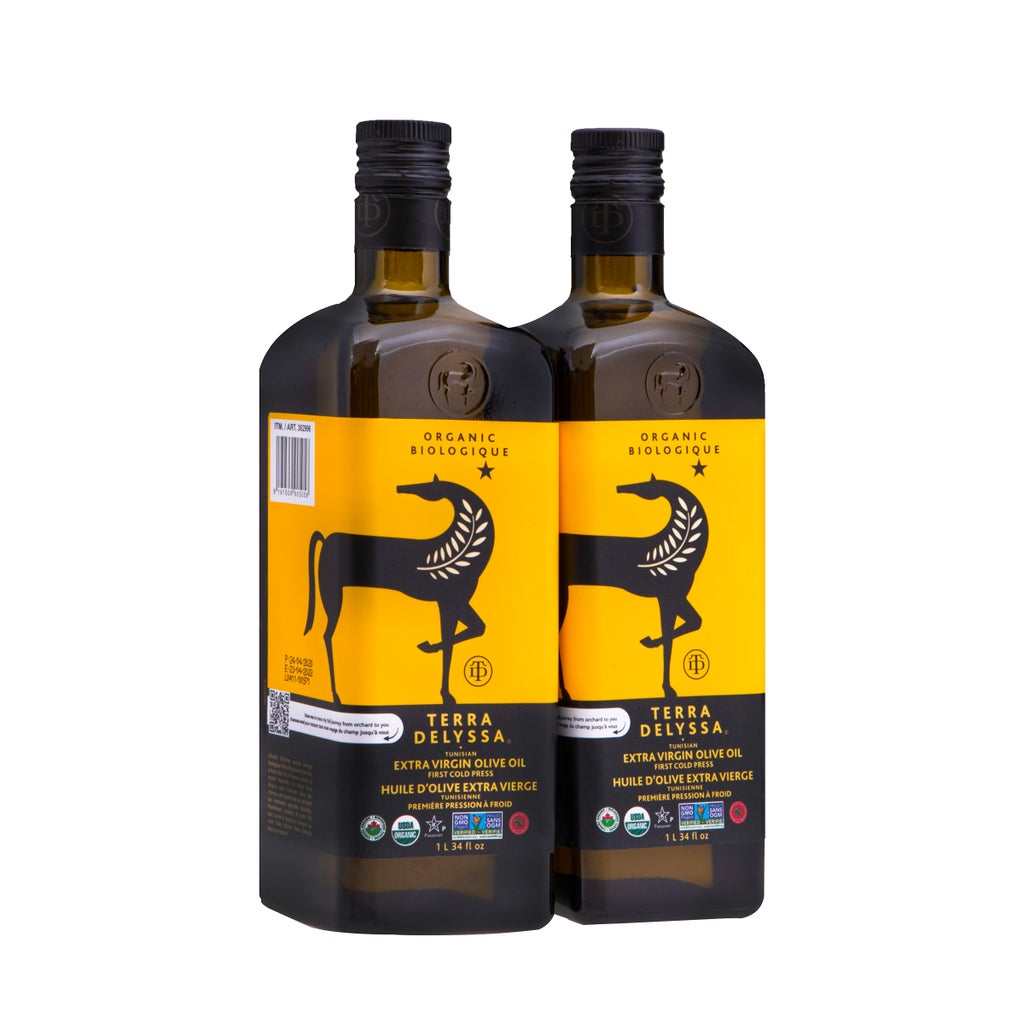 Terra Delyssa Organic Extra Virgin Olive Oil, 1 L, 2-count