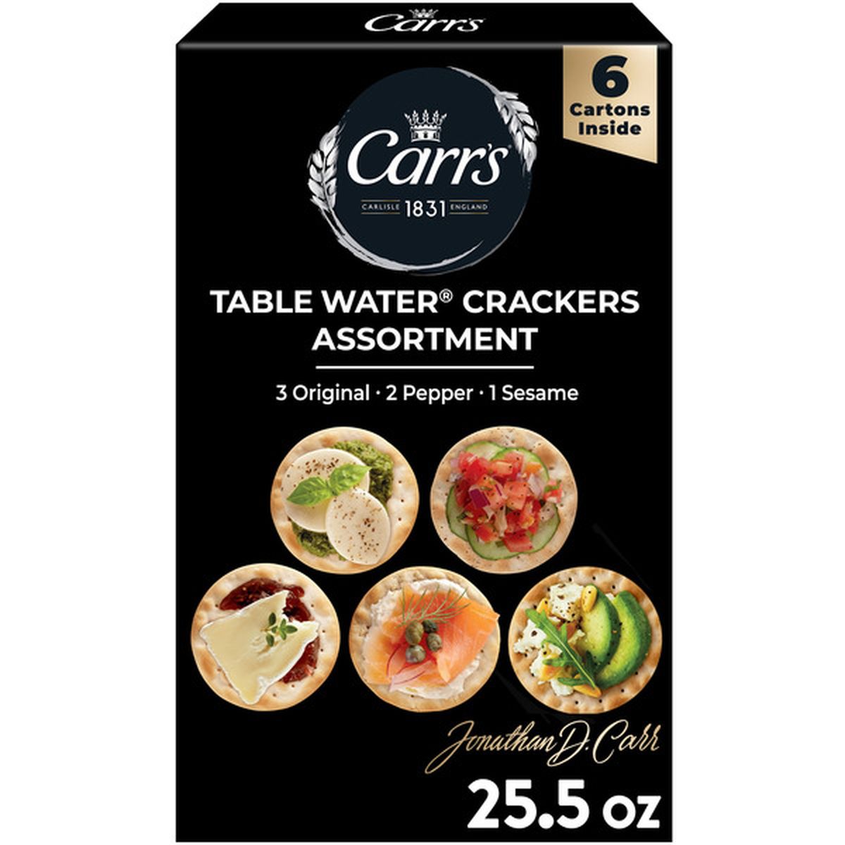 Carr's Table Water Crackers, Variety Pack, 25.5 oz