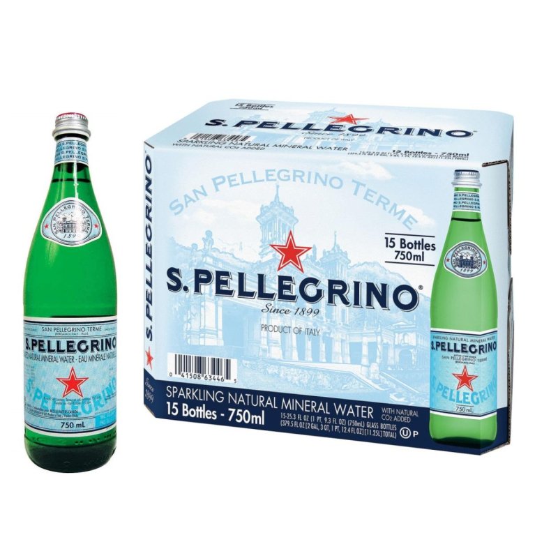San Pellegrino Sparkling Natural Mineral Water, 25.3 fl oz, 15-count