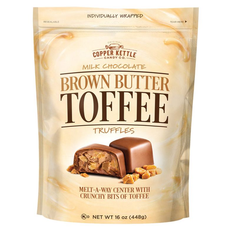 Copper Kettle Candy Co. Milk Chocolate Brown Butter Toffee Truffles, 16 oz